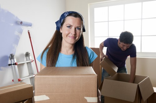 Student moving items into storage in Arnosgrove