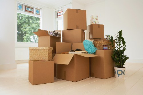 Removal van prepared for a local apartment move in North London